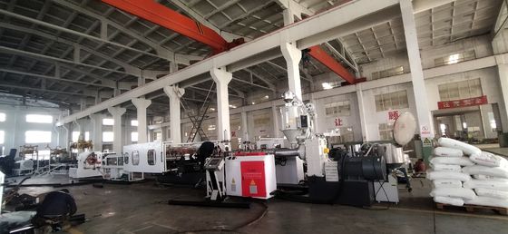 63mm Min Pipe Diameter Double Wall Corrugated Pipe Extrusion Line with HV>940 Barrel Hardness and PLC Control System
