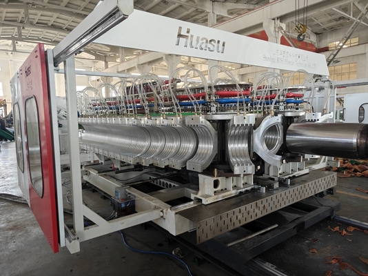 Corrugated Double Strands Plastic Pipe Extrusion Line For Irrigation Systems