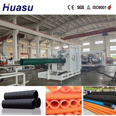 Siemens Motor Plastic Pipe Extrusion Line with 20-350kw Main Motor Power and Air or Water Cooling