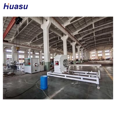 High Speed HDPE Pipe Extrusion Line Making Plastic Corrugated Pipe Products Output 1002000kgh Stable Industrial Solution