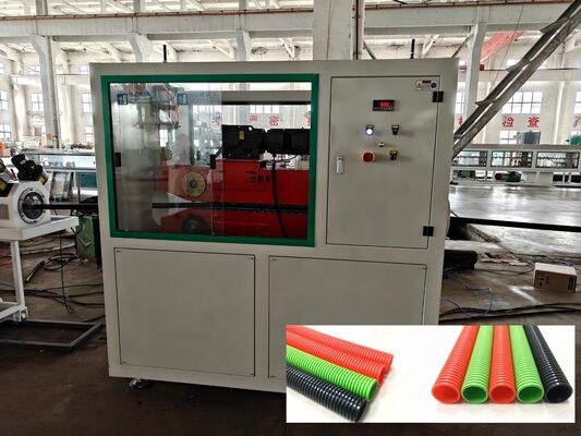 Single Wall Corrugated Pipe Extrusion Line with Temperature Sensor, Electric Heating, and Deep Screw Channel Structure