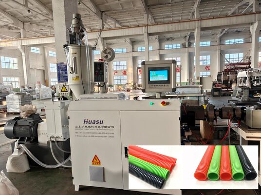 38CrMoAlA Barrel Material Single Wall Corrugated Pipe Extrusion Line with PLC Remote Control and Siemens Schneider Main Electrics