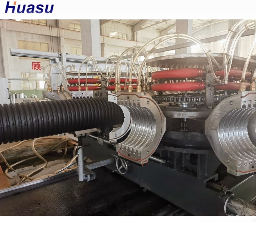 ワイヤとケーブルパイプラインの生産のための単回螺旋波紋パイプエクストルーションライン