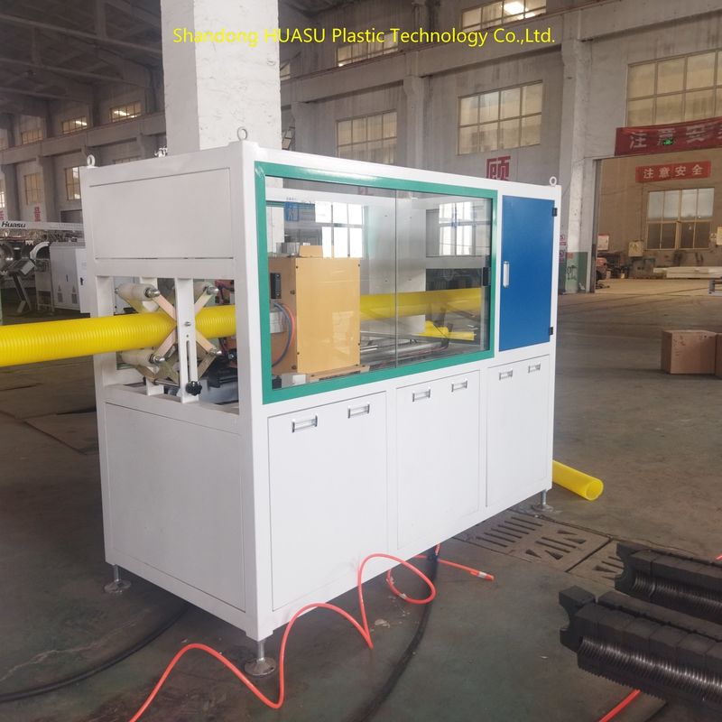 シーメンス/ABB電気システムと水冷を備えた100-1000kWコルゲートパイプ生産ライン、効率的なプラスチックパイプ押出用