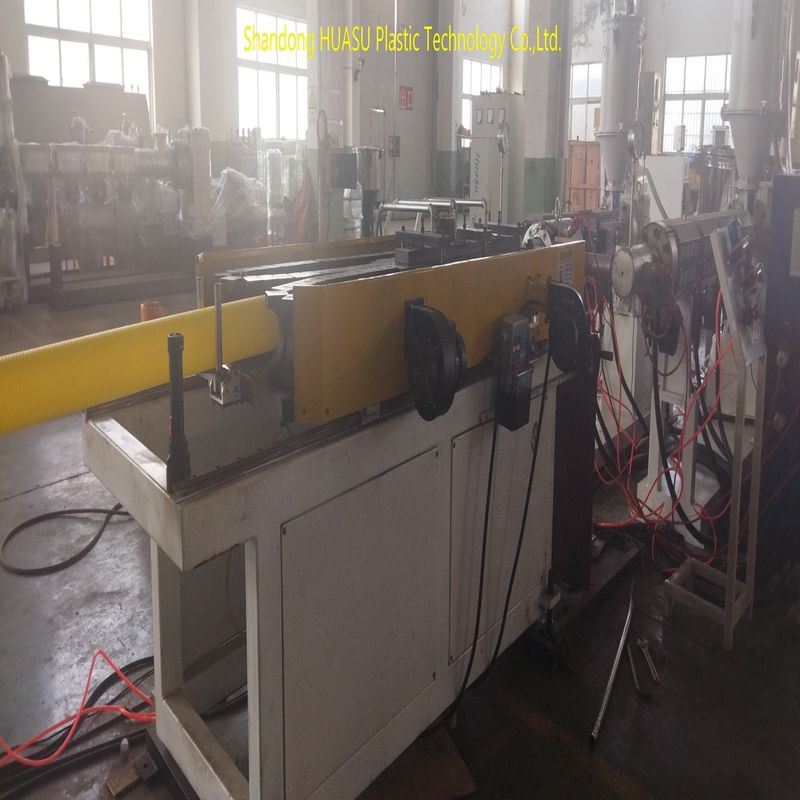 シーメンス/ABB電気システムと水冷を備えた100-1000kWコルゲートパイプ生産ライン、効率的なプラスチックパイプ押出用