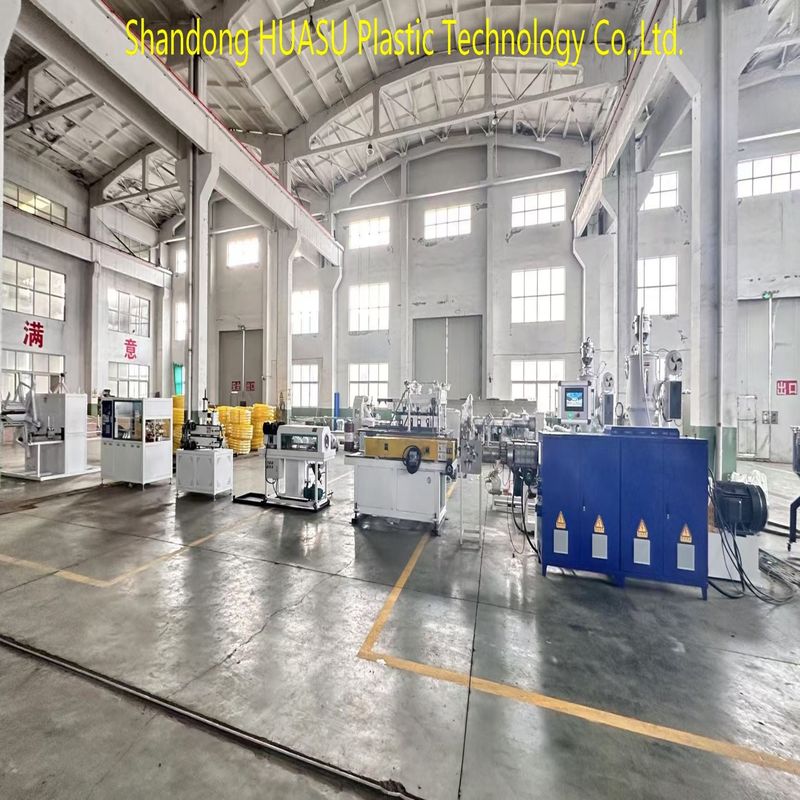 水平800mmパイプ直径DWCパイプ押出ライン、60-2000kg/hの容量とシーメンスPLCシステム