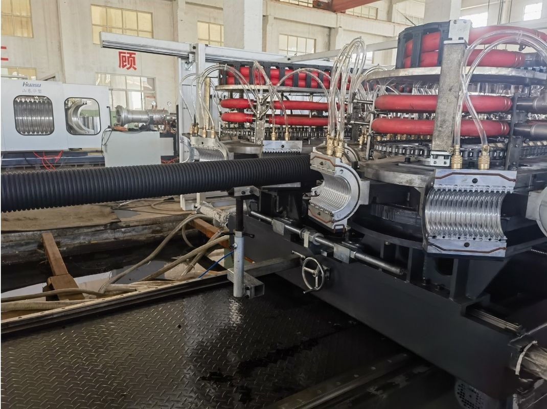 HDPEパイプマシン 水道用 壁2つある波紋管の排出しライン