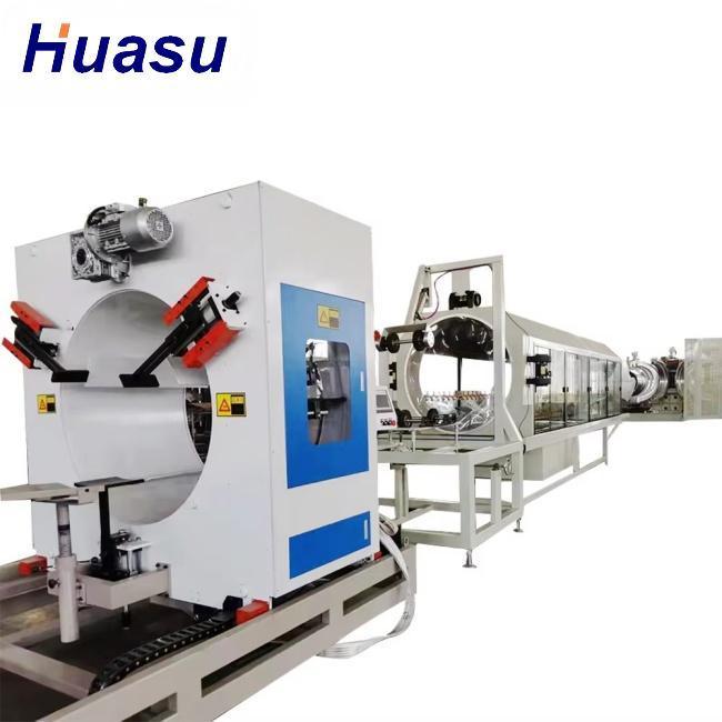 円形双螺旋エクストルーダー DWCパイプエクストルーションライン 32-1600mmパイプ直径と60-2000kg/h容量