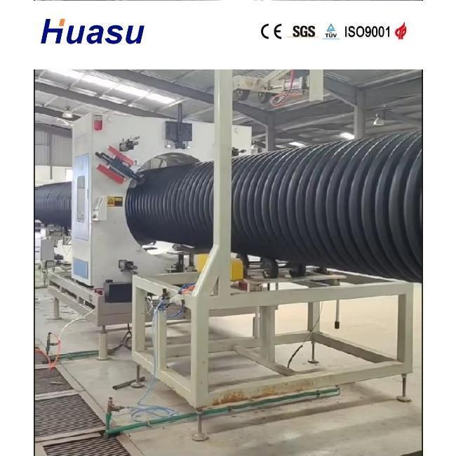 DWCパイプエクストルーゼーションライン 32-1600mmパイプ直径 60-2000kg/h 容量とシメンスPLC技術