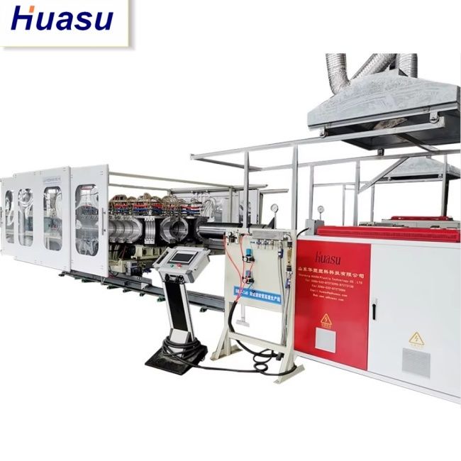 32-1600mm径範囲の二重壁コルゲートパイプ生産ライン、シーメンスPLC技術、オンラインベル加工