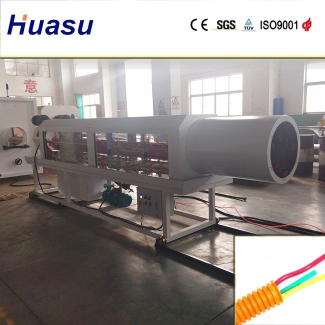 DWCパイプエクストルーゼーションライン 円形双螺旋エクストルーダー 32-1600mmパイプ直径と60-2000kg/h容量