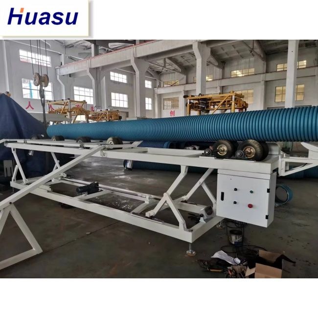 DWCパイプエクストルーゼーションライン 32-1600mmパイプ直径 60-2000kg/h 容量およびPVC/PE波紋パイプのためのシメンスPLC制御