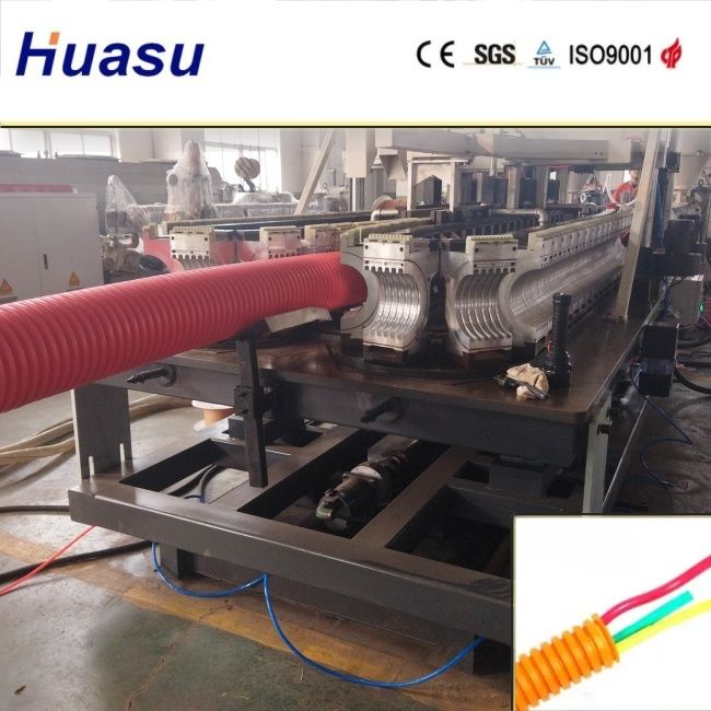 シーメンスPLC技術とオンラインベル加工を搭載した自動グレード二重壁コルゲートパイプ生産ライン