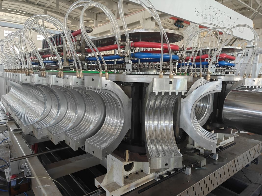 波紋型ダブルストランドプラスチックパイプエクストルーダー生産ライン 高効率