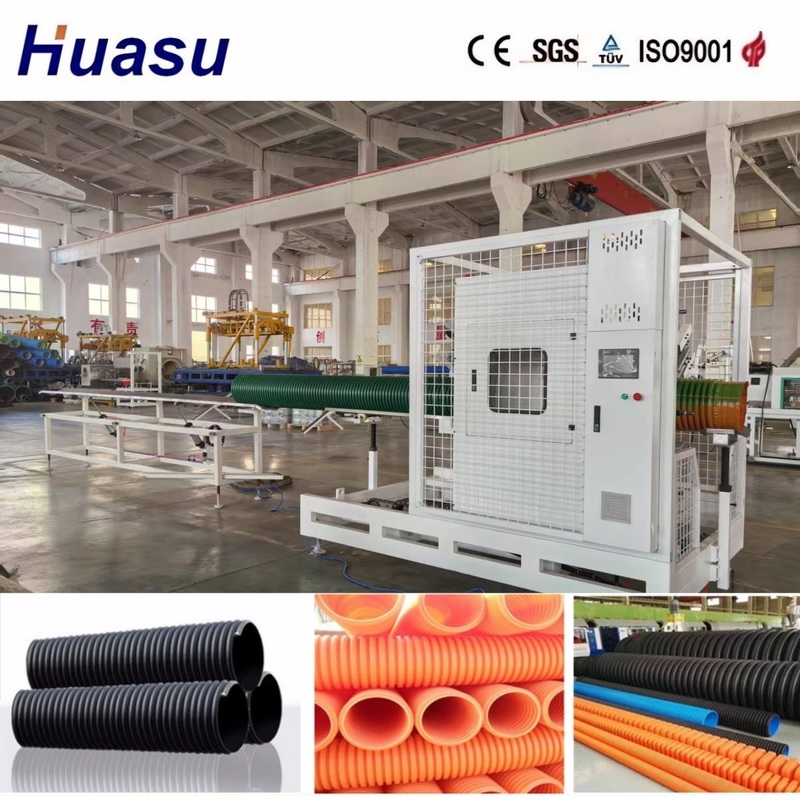 300mm / 600mm / 1000mm Double Wall Corrugated Pipe Machine with 38CrMoAlA Extruder Material for High-Quality Plastic Pipe Production