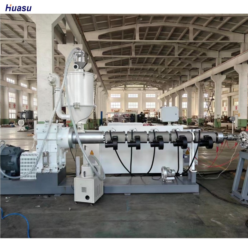 シーメンスインバータ自動単層波付管押出ライン、オムロンリレー付き、75～250mmパイプ用