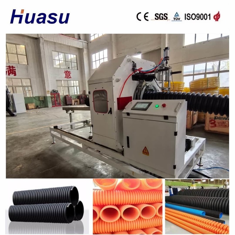 自動単壁波紋パイプエクストルージングライン PVC/PE/MPP/PA/HDPE 32mm-1600mm直径範囲と200-2000kg/h出力