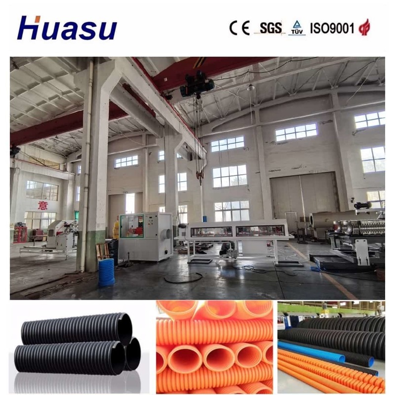 リモート制御のオンラインベルリングとPVCPE MPP PA HDPEパイプのためのカスタマイズ可能な波形ソリューションの単壁波紋パイプエクストルーションライン