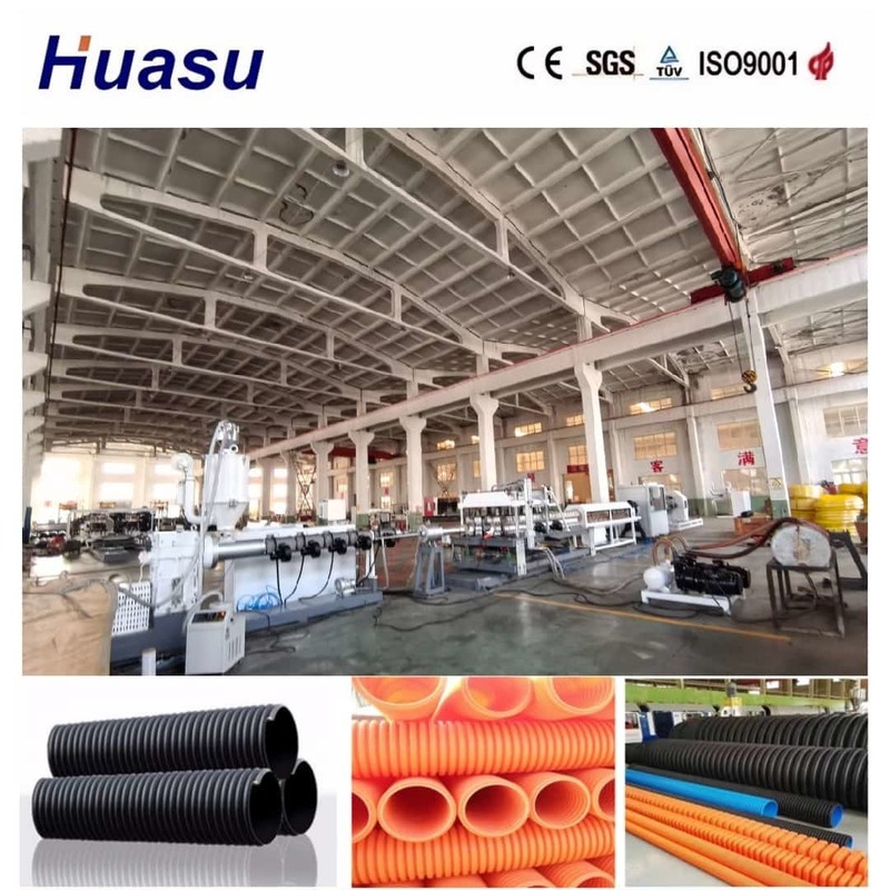 半自動から完全自動 単壁波紋パイプエクストルージングライン 容量60~2000kg/h 管径32mm~1600mm