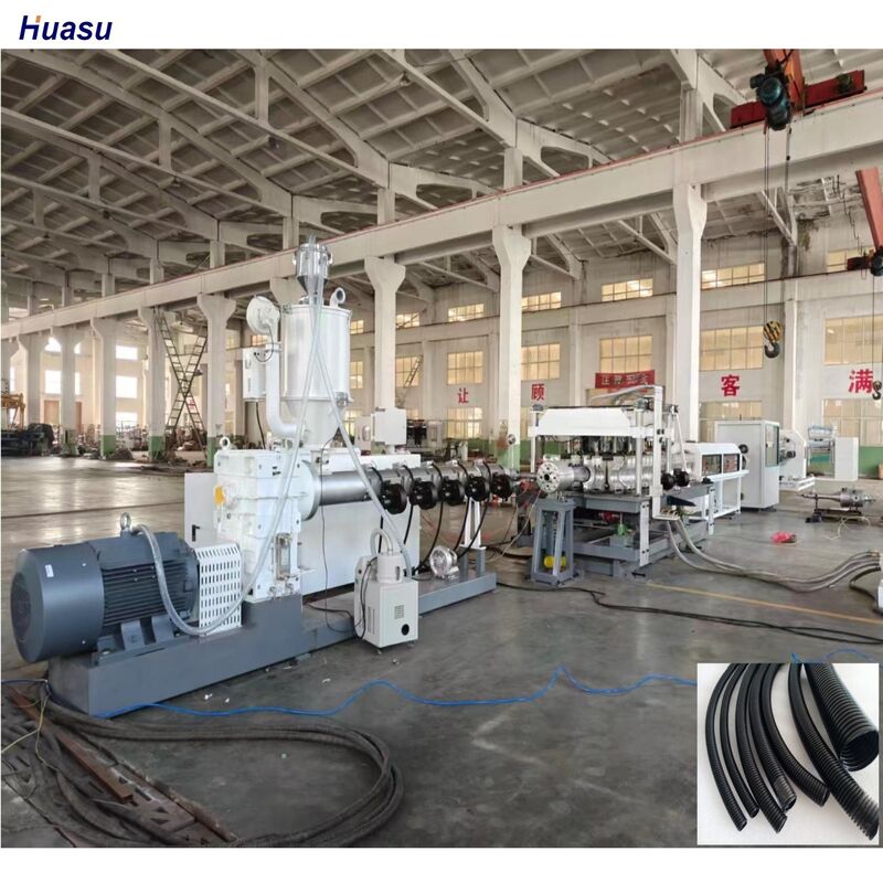 ISOとCE認証のダブルウォール波紋パイプエクストルーゼーションライン,水冷却システムと20CrMnTiギア材料