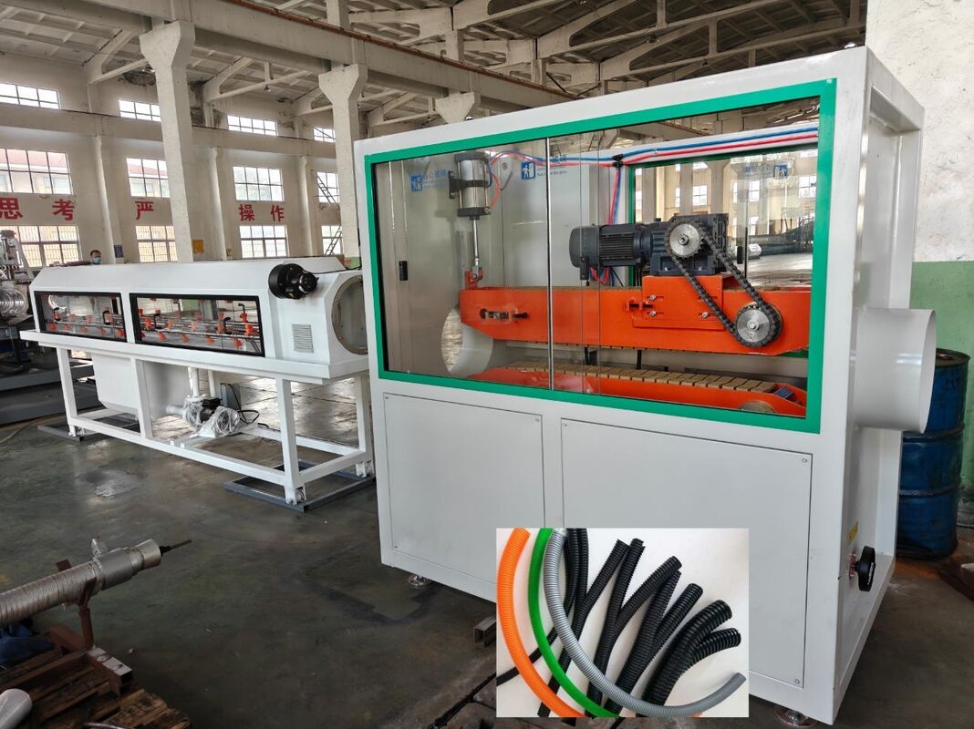 シーメンス主要電気部品 二重壁コルゲート管押出ライン、金型48個、水冷機能付き