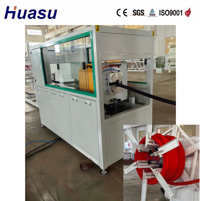 PLC制御タッチスクリーンインターフェース付きHDPEコルゲートパイププラント（32mm～1600mmパイプID、空水冷却オプション）