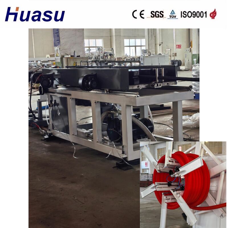 単軸押出機とPLC遠隔制御を備えた空冷および水冷ケーブル保護管押出ライン