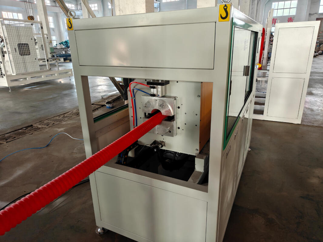 シーメンス電気と100kg/h～2000kg/hの生産能力を備えた一体型押出機二重壁コルゲートパイプ押出ライン