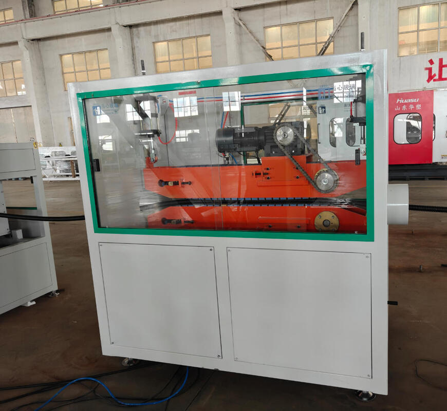 シーメンス主要電気部品、20CrMnTiギア材質、HV>740バレルスクリューを備えた二重壁コルゲートパイプ押出ライン