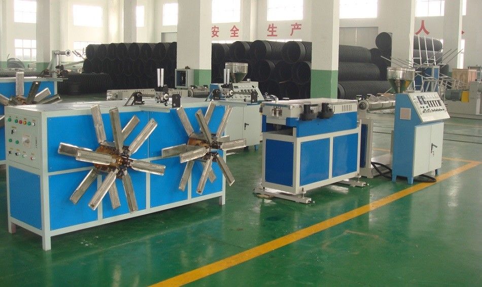 単一の壁はPP/PE/ポリ塩化ビニールの管のための管の放出の機械類を波形を付けました