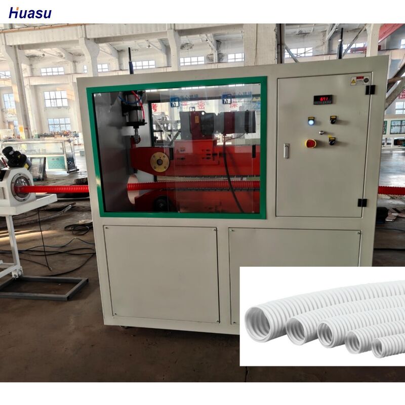 自動波形パイプ生産ライン、1年保証付き、パイプ押出プロセスと長期耐久性を提供