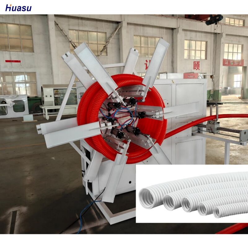 押出機 コルゲートパイプ生産ライン シングルスクリュー設計による押出制御とパイプ構造の一体性