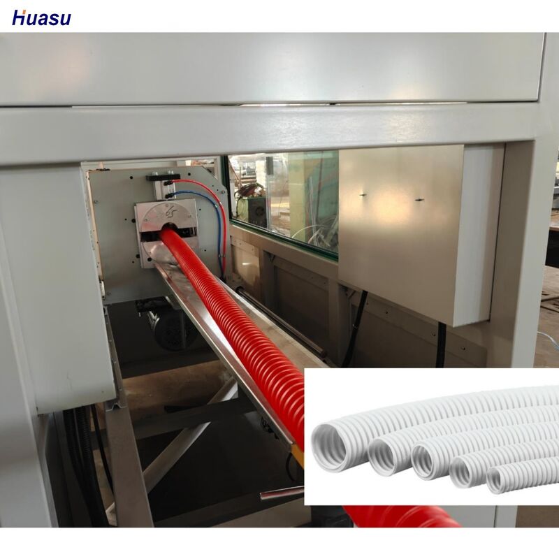 Schneider Siemens製電気部品技術を採用したPVC PE PP単壁コルゲートパイプ押出ライン（パイプ製造用）