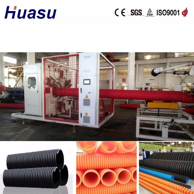 Double Wall Corrugated Pipe Extrusion Line with 32mm-1600mm Pipe Diameter, Siemens PLC Control, and Aluminium Alloy Mould for Durable Pipe Production