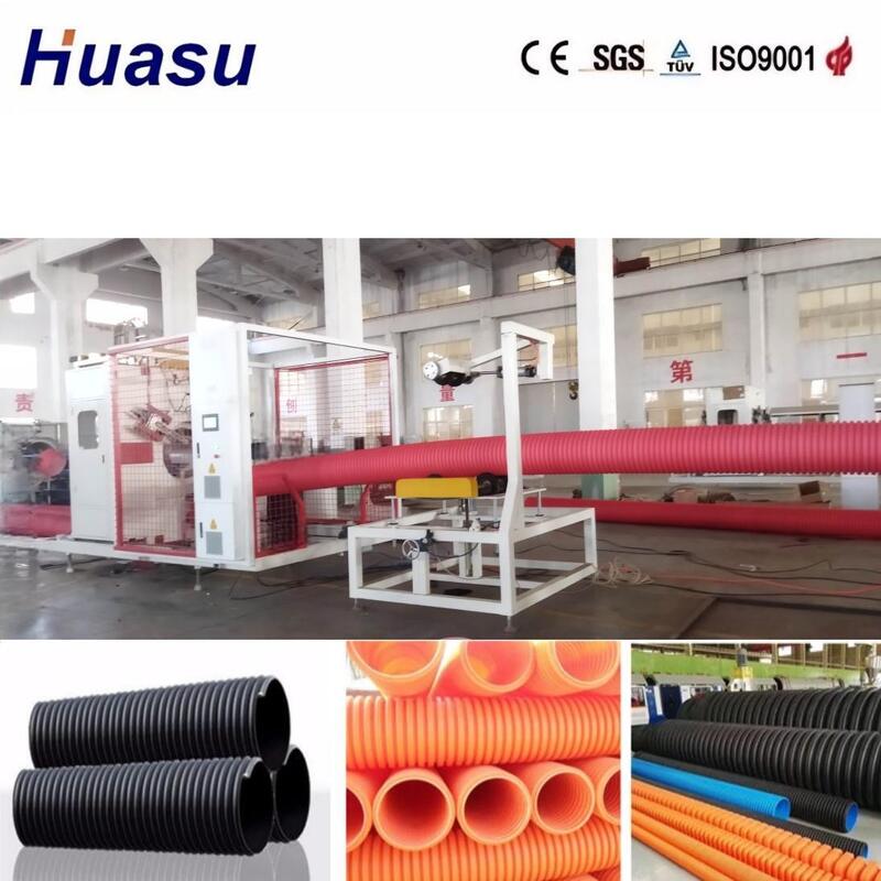 PLC Control Double Wall Corrugated Pipe Extrusion Line with 100-3000kg/h Output Capacity and Siemens Brand Electrical Parts