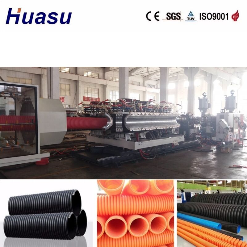 Automatic Double Wall Corrugated Pipe Extrusion Line with 32mm-1600mm Inner Diameter, Siemens PLC Control, and 100-1000 Kg/h Production Capacity