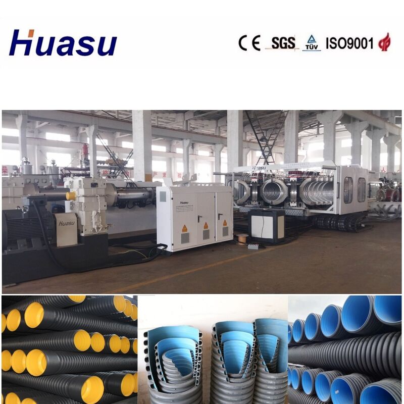 二重壁波紋管外押しライン,直径32~1600mmのパイプのためのBelling-on-line拡張モードPLC制御