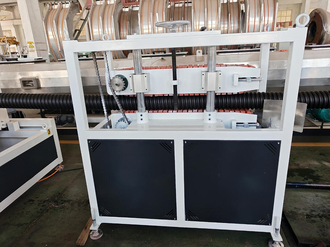 工業用パイプソリューションのためのHDPEパイプ材料と100mロール巻き巻き機を含むPPスピラルパイプエクストルーションライン