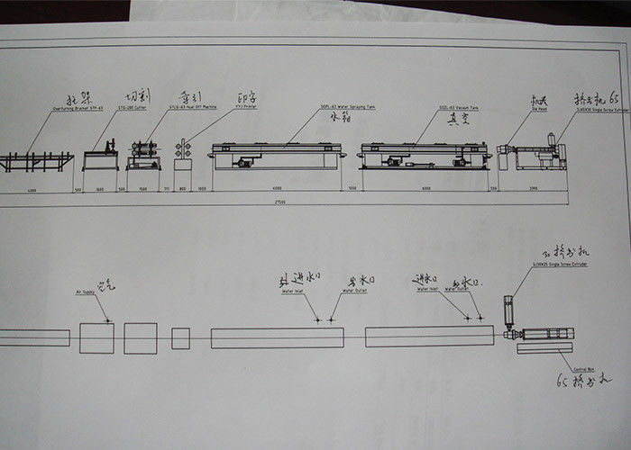 25mmの直径ポリ塩化ビニールPPの単一の壁の波形の管の放出ライン生産ライン
