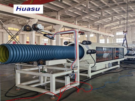 Dual Wall Corrugated Pipe Extrusion Line with 32-1600mm Cutting Diameter Range Featuring Siemens PLC Technology for High Productivity