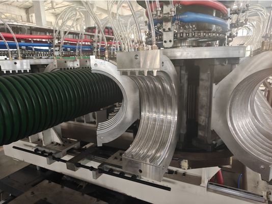 Double Wall High Speed Pvc Pipe Extrusion Machine , Corrugated Pipe Making Machine