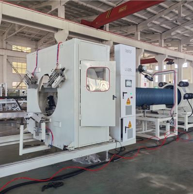 PE PP PVC Double Wall Corrugated Pipe Extrusion Line 380V Customizable