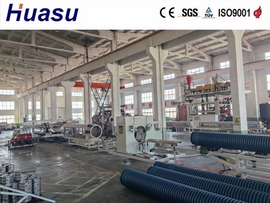 HDPE Corrugated Pipe Extrusion Line 32-1600mm PLC Control