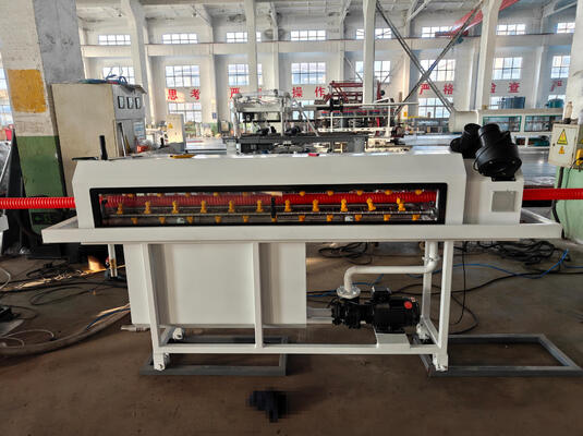 High Output Double Wall Corrugated Pipe Extrusion Line with Siemens Electrical Parts and Pressure Water Cooling for PP PE PVC
