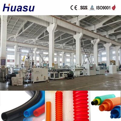 Single Wall Corrugated Pipe Machine with 60-2000kg/h Output and 32mm-1600mm Pipe Diameter for Plastic Pipe Production Line with Siemens PLC Control
