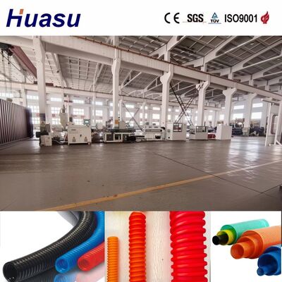 High Automation Cable Protection Pipe Extrusion Line With Nitriding Treatment Screw And 32mm-1600mm Pipe Diameter Range