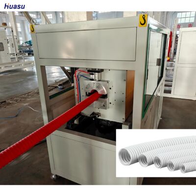 Computerized Single Wall Corrugated Pipe Extrusion Line Featuring Siemens Inverter and Rotary Mold Type Corrugator for Operation
