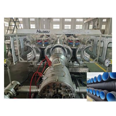 Automatic Belling-on-line Double Wall Corrugated Pipe Extrusion Line with PLC Control for 32-1600mm Diameter Pipes
