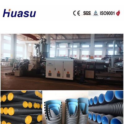 Automatic Belling-on-line Double Wall Corrugated Pipe Extrusion Line with PLC Control for 32-1600mm Diameter Pipes