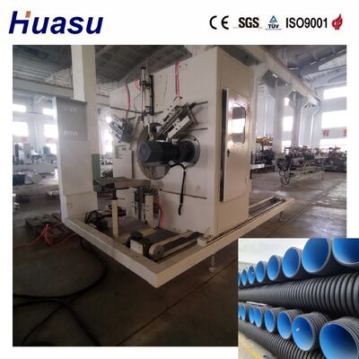 PLC Controlled Double Wall Corrugated Pipe Extrusion Line for 32-1600mm Diameter with High Productivity
